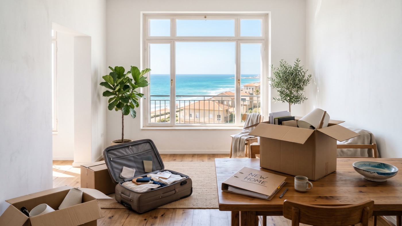Appartement en cartons face à la mer, à Netanya