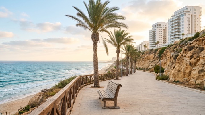 Promenade du bord de mer à Netanya
